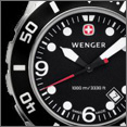 Купить дешево швейцарские часы Wenger 74746 COMMANDO GMT& OPEN DATE, черный циферблат, стальной корпус, браслет; низкая цена, Москва, доставка